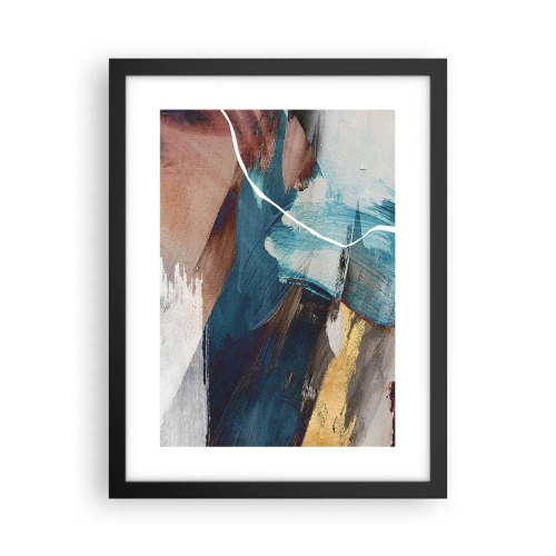 Plagát v čiernom ráme - Na plno a s energiou - 30x40 cm