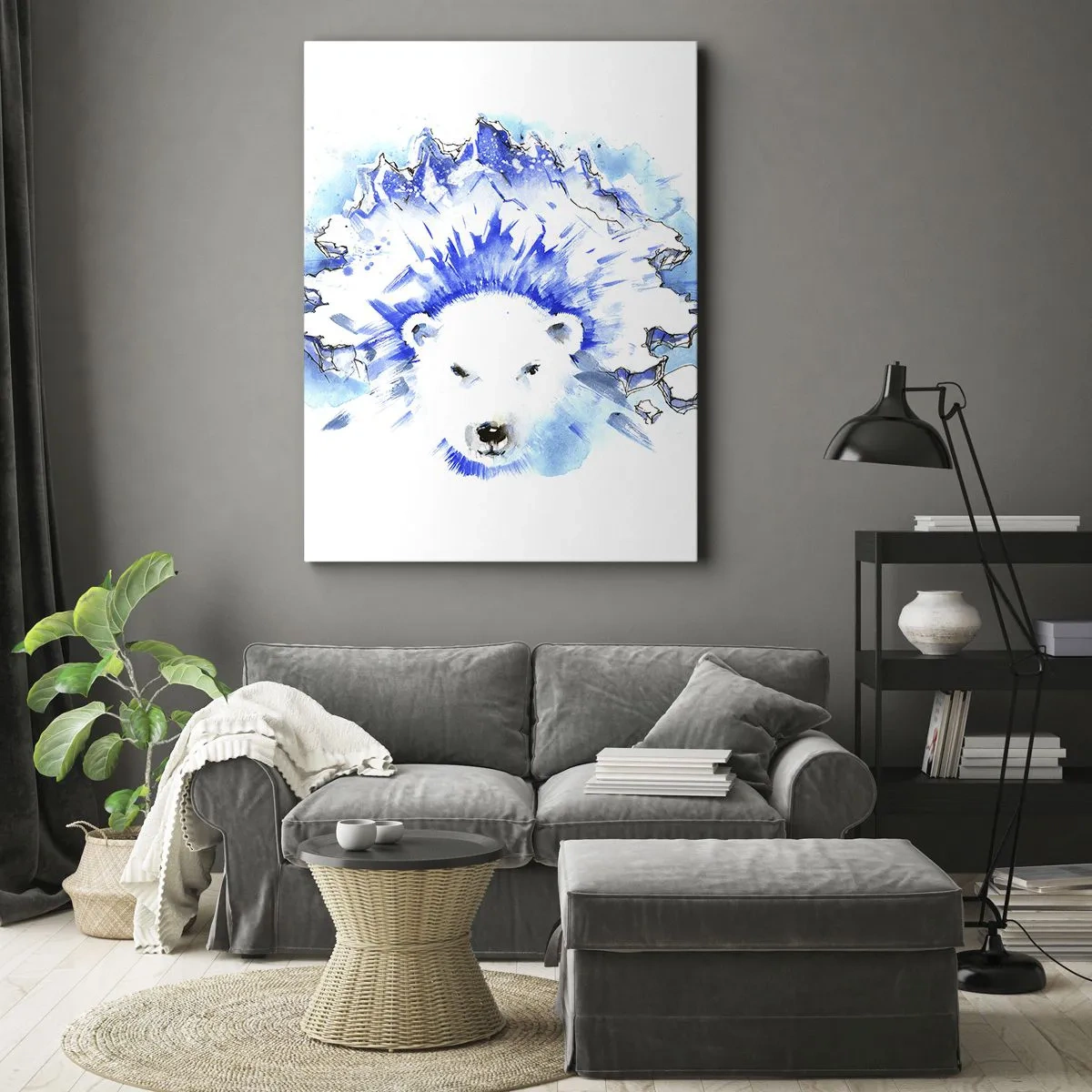 Obraz na plátne - Kráľ Arktídy s ľadovou korunou - 50x70 cm