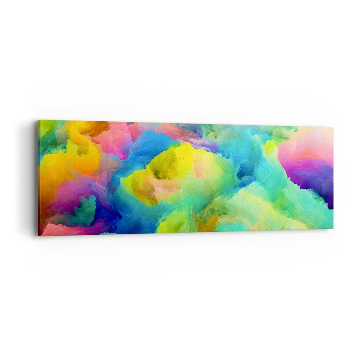 Obraz na plátne - Dúhové páperie - 90x30 cm