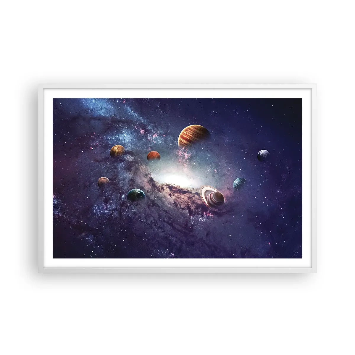Plagát v bielom ráme - Slnko a tanec - 91x61 cm