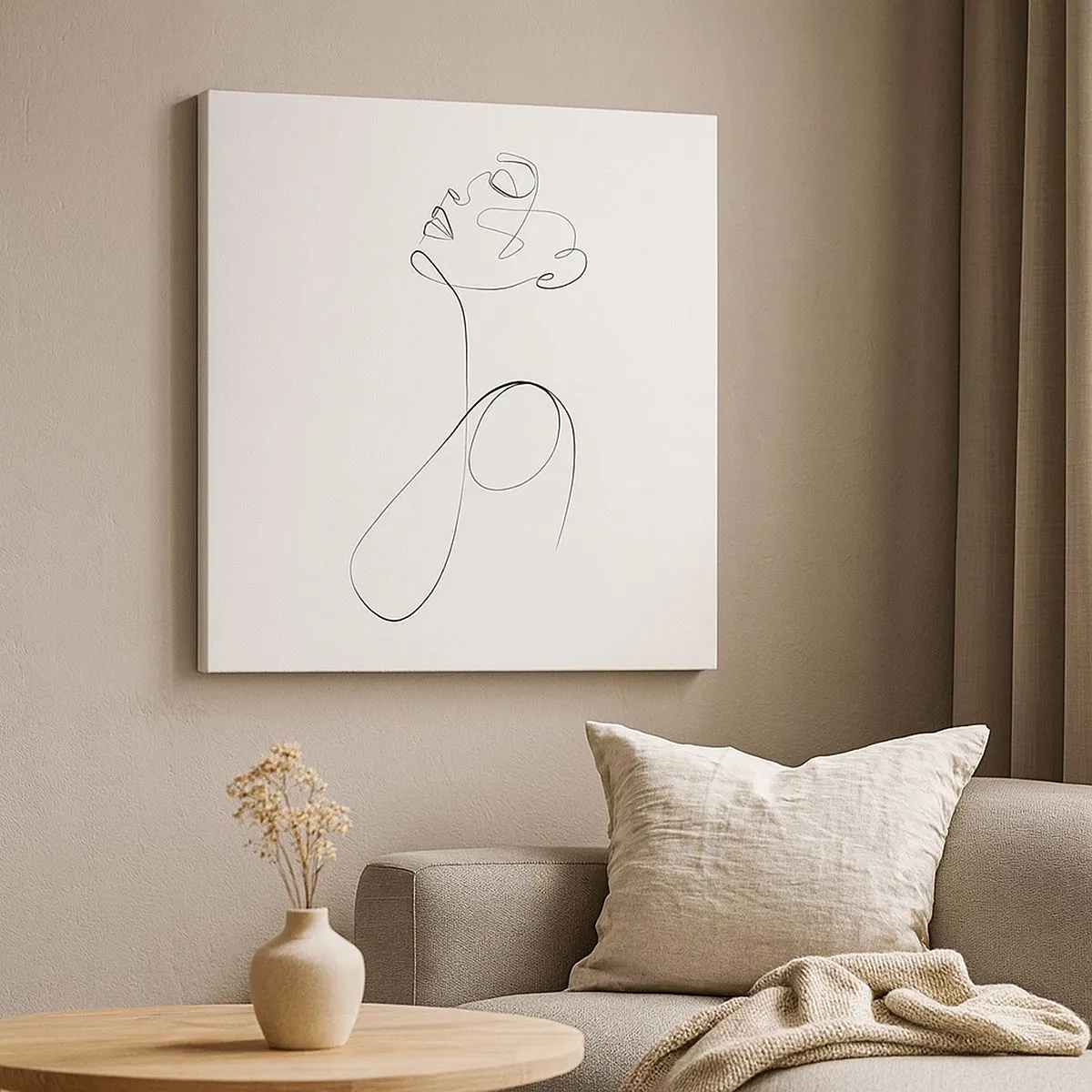 Obraz na plátne - Zamotaná v snoch - 30x30 cm