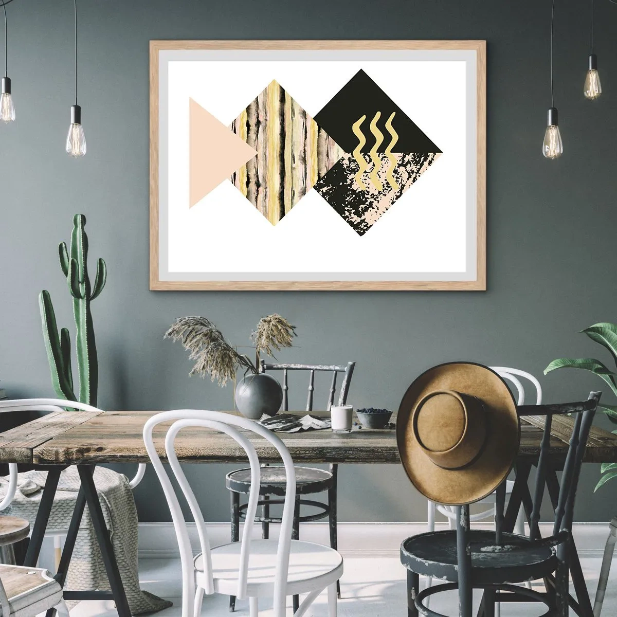 Plagát v ráme zo svetlého duba - Nie je to tak jednoduché - 91x61 cm