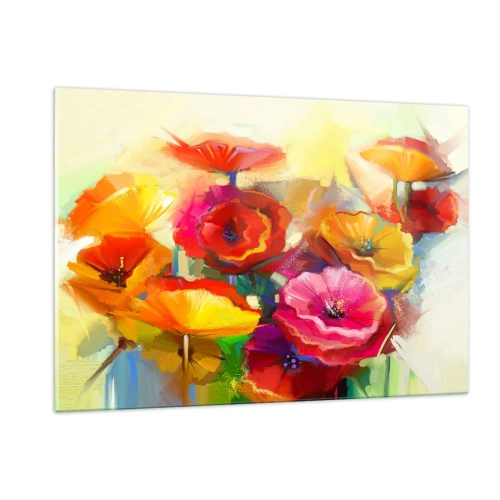 Obraz na skle - Nielen červené - 120x80 cm