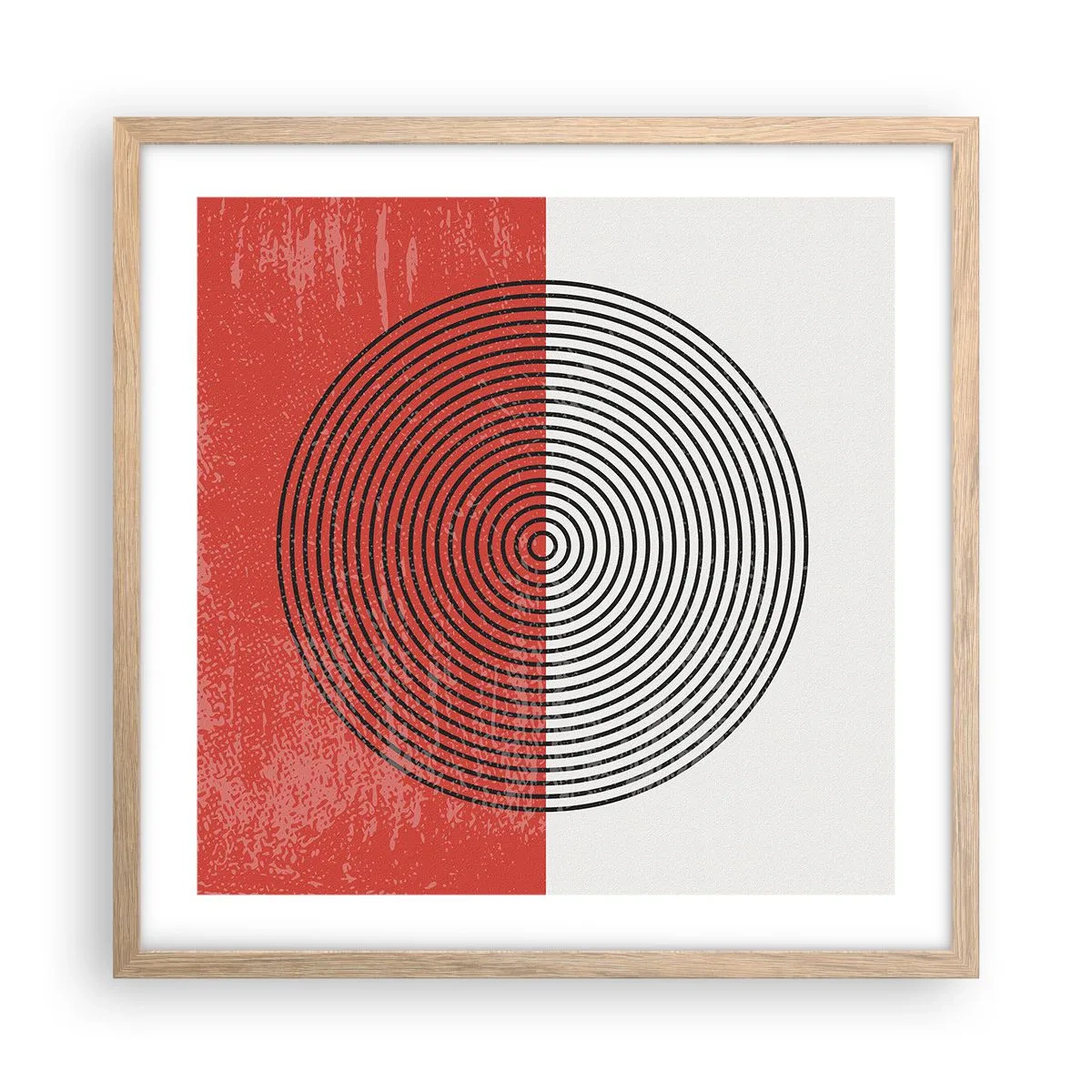 Plagát v ráme zo svetlého duba - Presný zásah - 50x50 cm