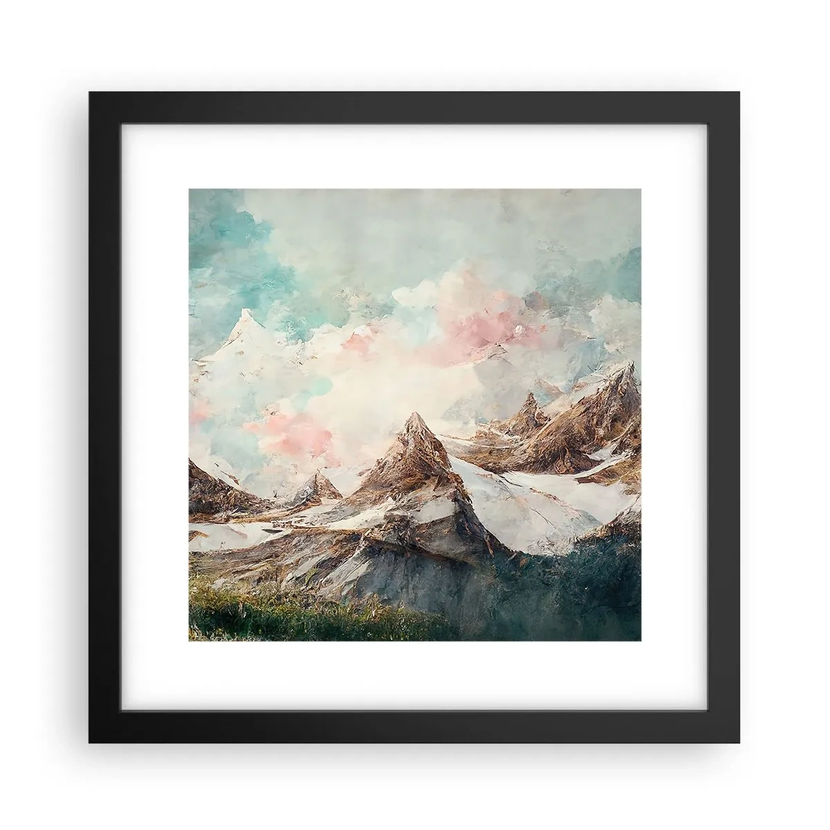 Plagát v čiernom ráme - Skalné čepele - 30x30 cm