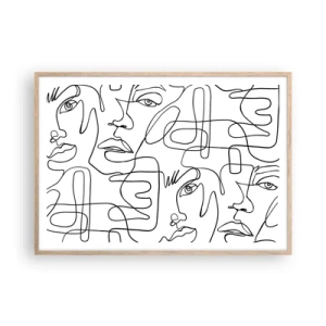 Plagát v ráme zo svetlého duba - V spletených emóciách - 100x70 cm