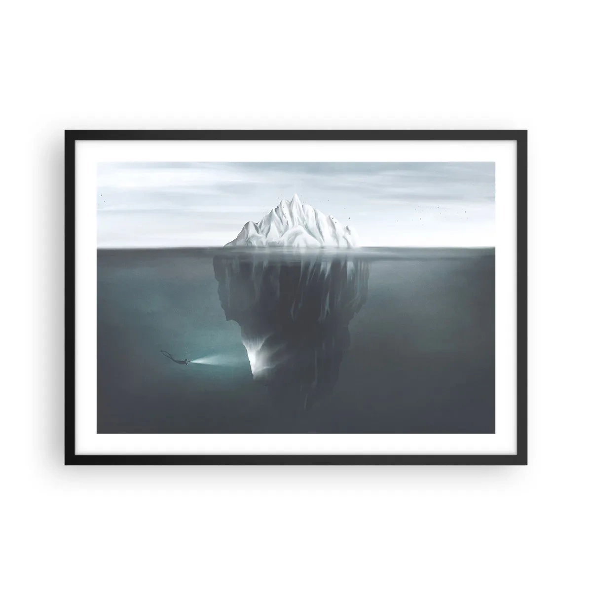 Plagát v čiernom ráme - Podvodné tajomstvo - 70x50 cm