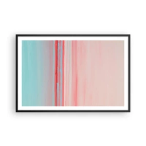 Plagát v čiernom ráme - Abstrakcia za úsvitu - 91x61 cm