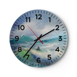 Nástenné hodiny - „Víchrica zavyla triumfálne…“ - 40x40 cm