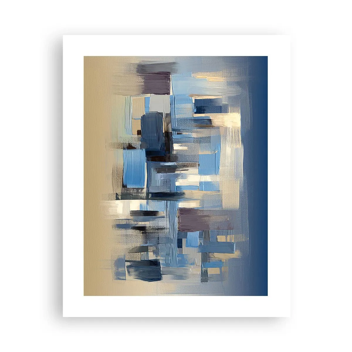 Plagát - Modrá konštrukcia - 40x50 cm