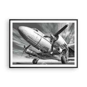 Plagát v čiernom ráme - Vždy pripravený na let - 100x70 cm