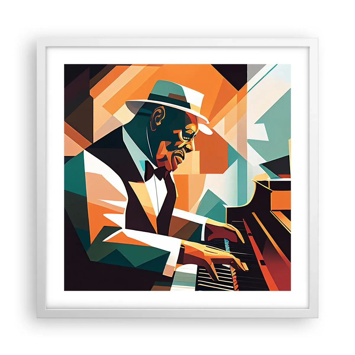 Plagát v bielom ráme - Celý tento jazz - 50x50 cm