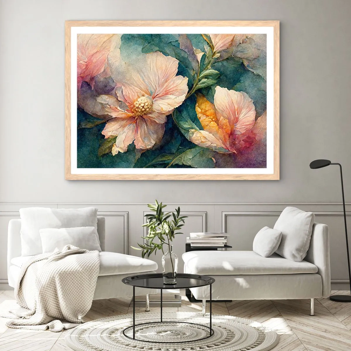 Plagát v ráme zo svetlého duba - Číra subtílnosť - 91x61 cm