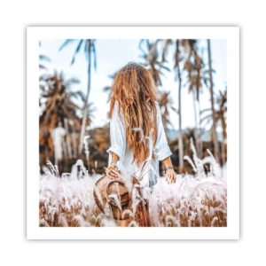 Plagát - Zrodená z trávnej páperie - 60x60 cm