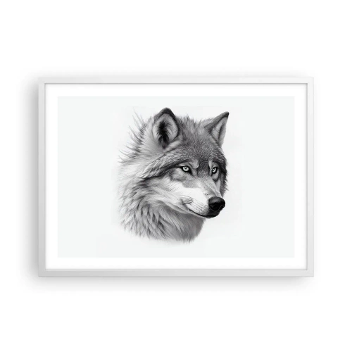 Plagát v bielom ráme - Alfa – bezpochyby - 70x50 cm