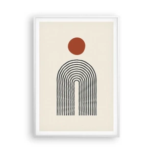 Plagát v bielom ráme - Magnetizmus tvarov a farieb - 70x100 cm