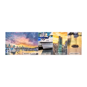 Vzorka samolepiacej fototapety Deluxe Sticker - Mesto tisíca námorníkov - Krajina, Mesto, Prístav - 100x30 cm