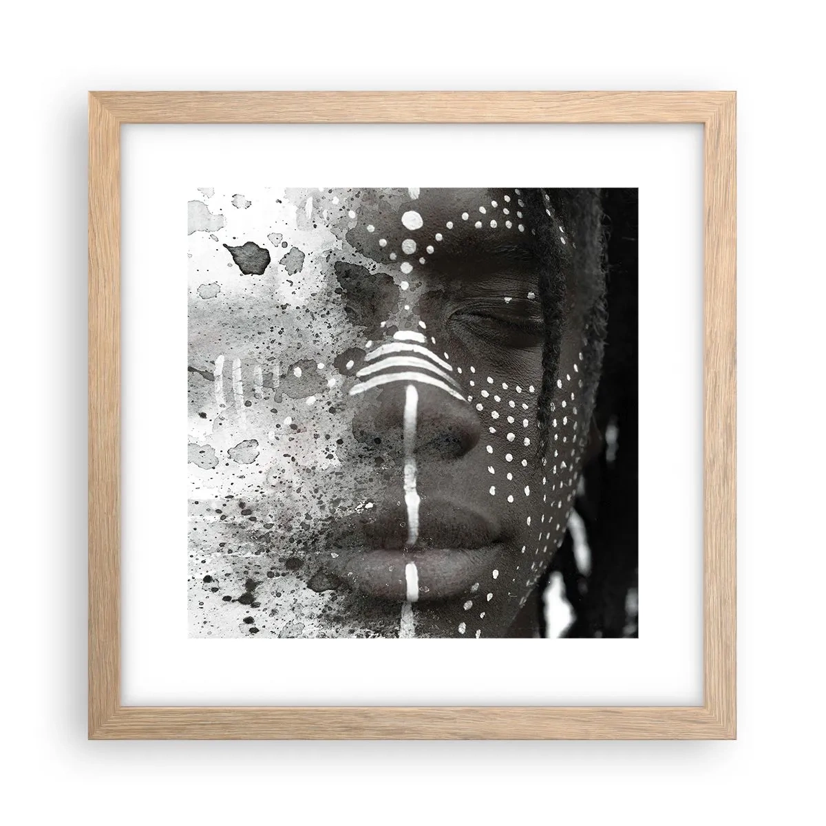 Plagát v ráme zo svetlého duba - Objav pôvodného ducha - 30x30 cm