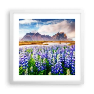 Plagát v bielom ráme - Sila a prísnosť vedľa miernosti - 40x40 cm