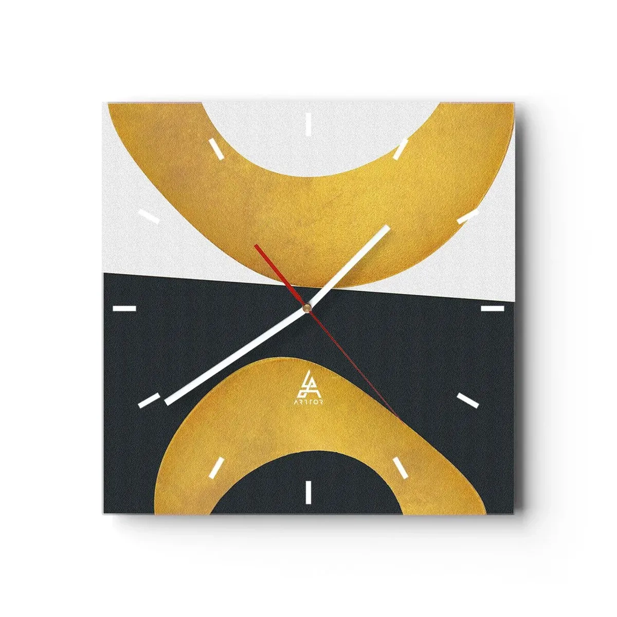 Nástenné hodiny - Po prvé: zlato - 40x40 cm