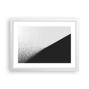 Plagát v bielom ráme - Rýchlejšie a rýchlejšie, viac a viac - 40x30 cm