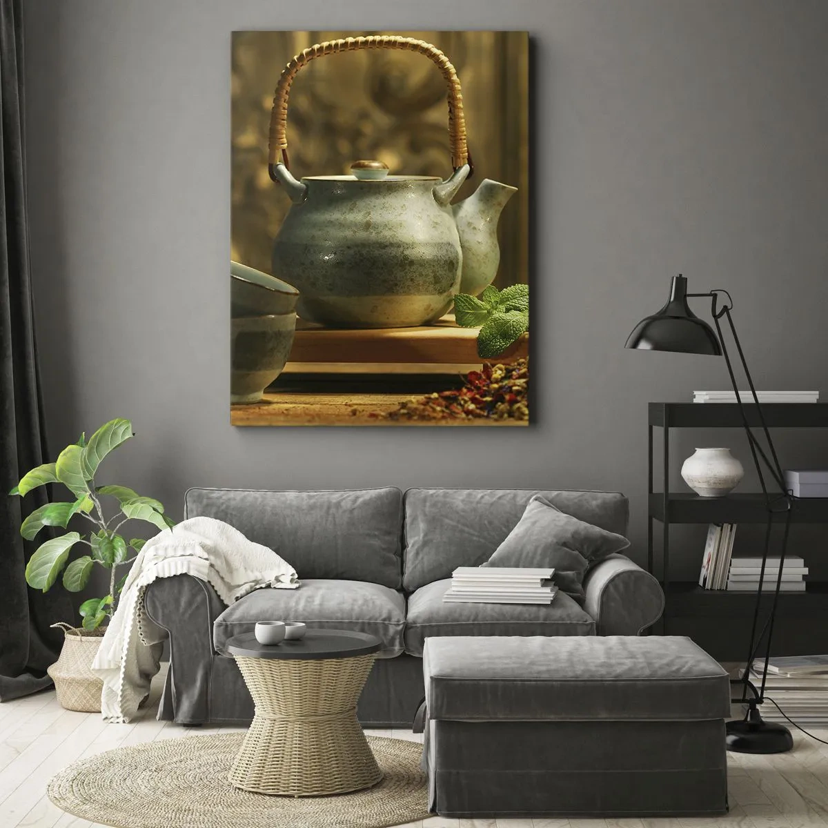 Obraz na plátne - Traktát o pití čaju - 50x70 cm