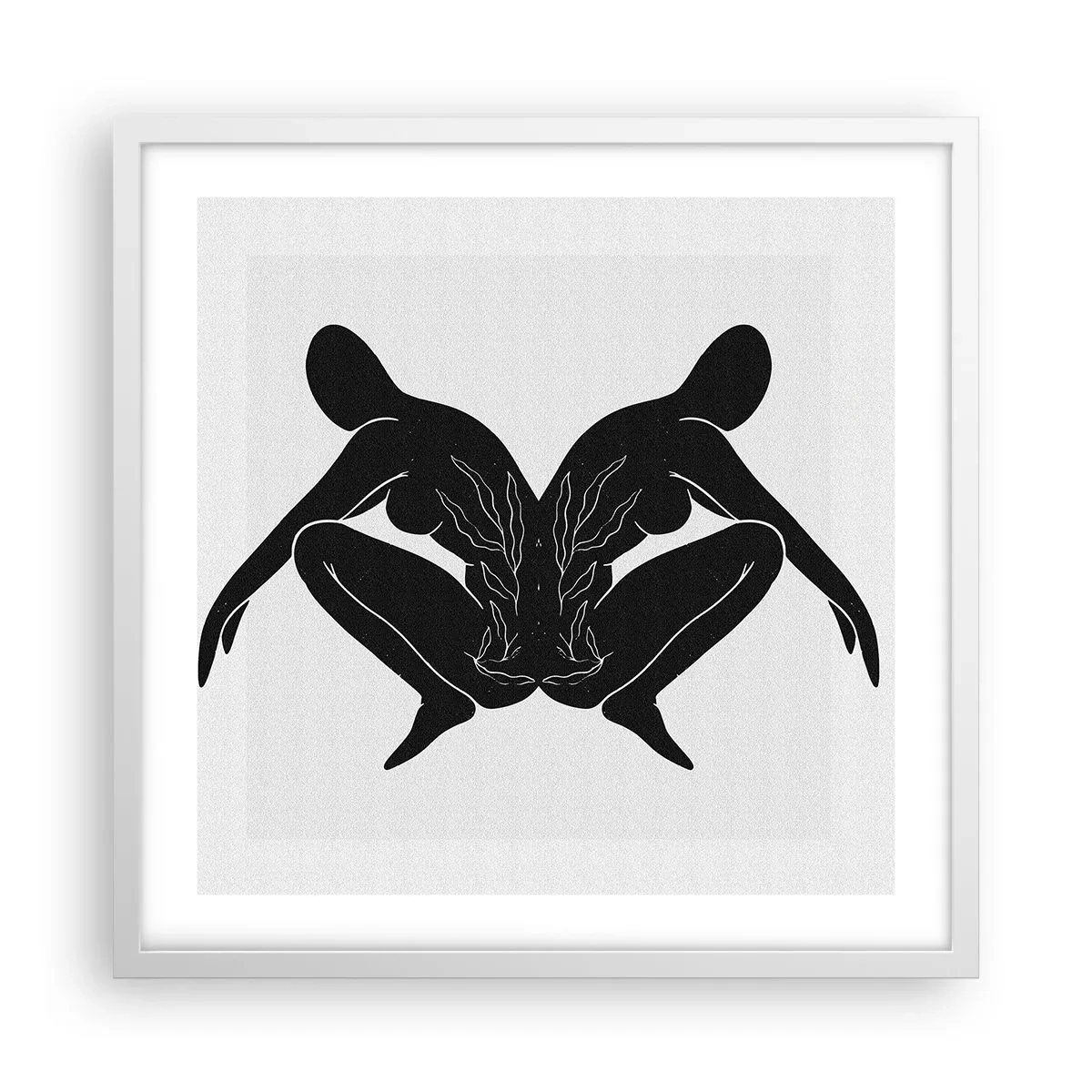 Plagát v bielom ráme - Spoločná duša - 50x50 cm