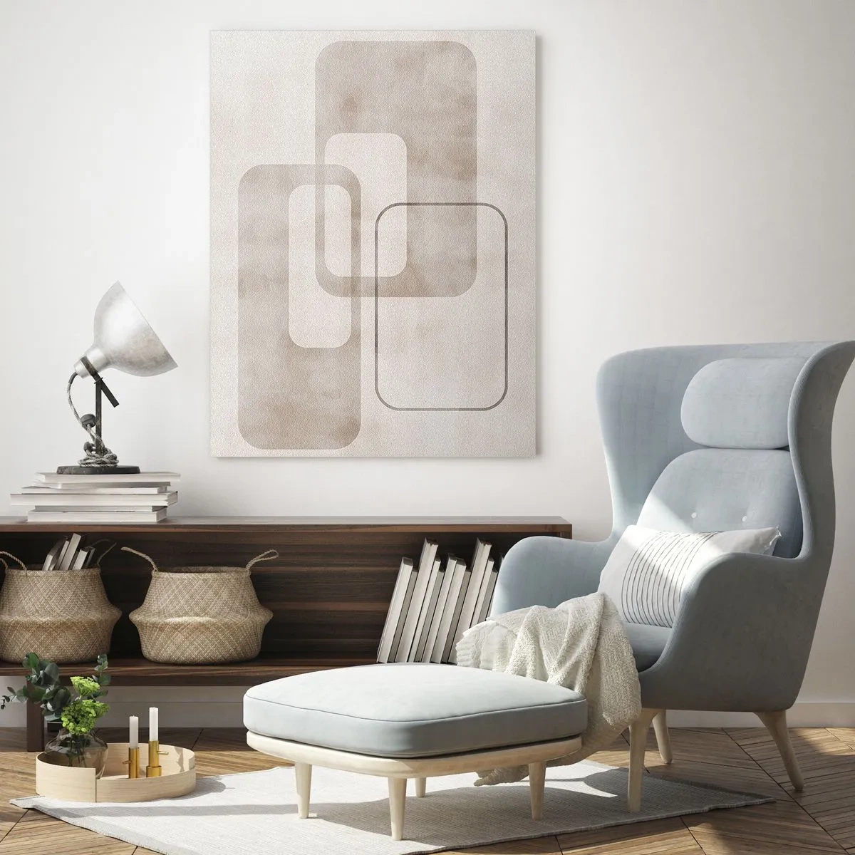 Obraz na skle - Geometrická fúga - 50x70 cm