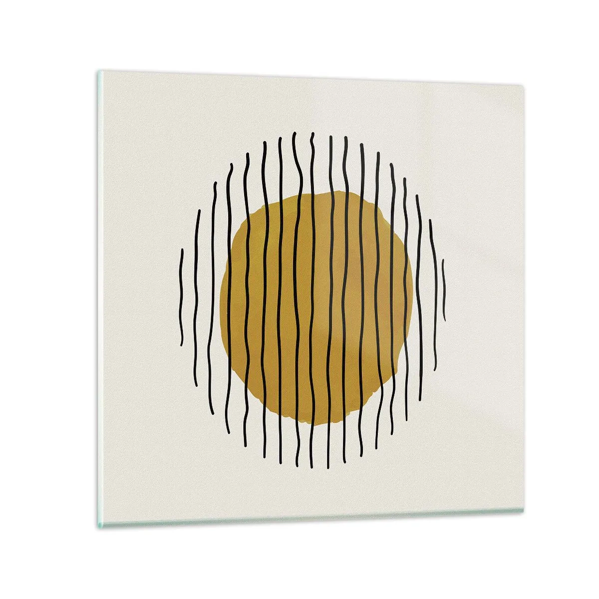 Obraz na skle - Abstrakcia kmitajúca žiarom - 60x60 cm