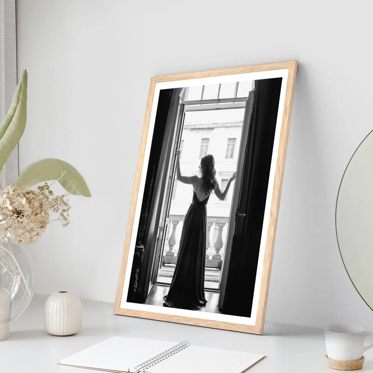 Plagát v ráme zo svetlého duba - Vo veľkom štýle - 61x91 cm