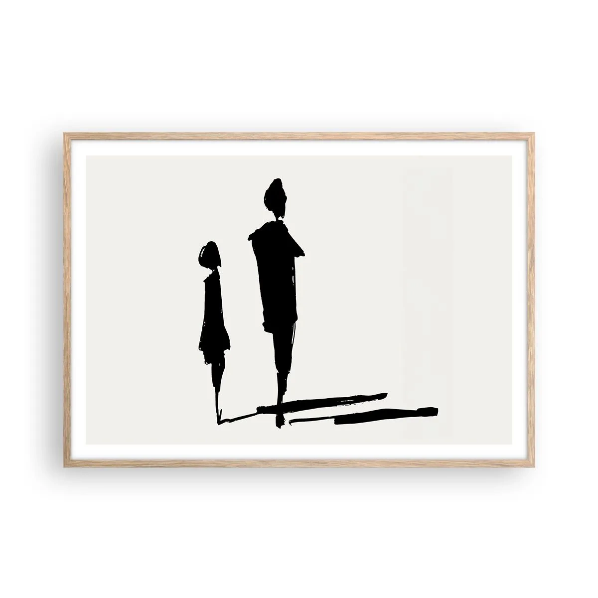 Plagát v ráme zo svetlého duba - Určite spolu? - 100x70 cm