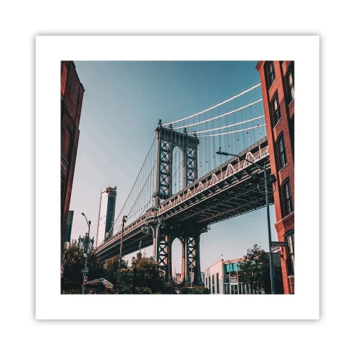 Plagát - Nad vlnami mesta - 40x40 cm