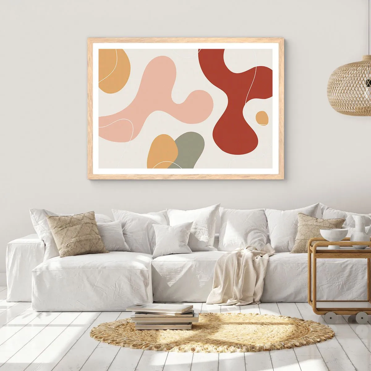 Plagát v ráme zo svetlého duba - Klikiháky - 100x70 cm