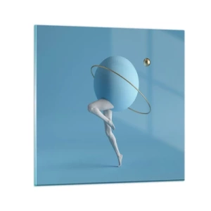 Obraz na skle - Šialenstvo planét - 60x60 cm