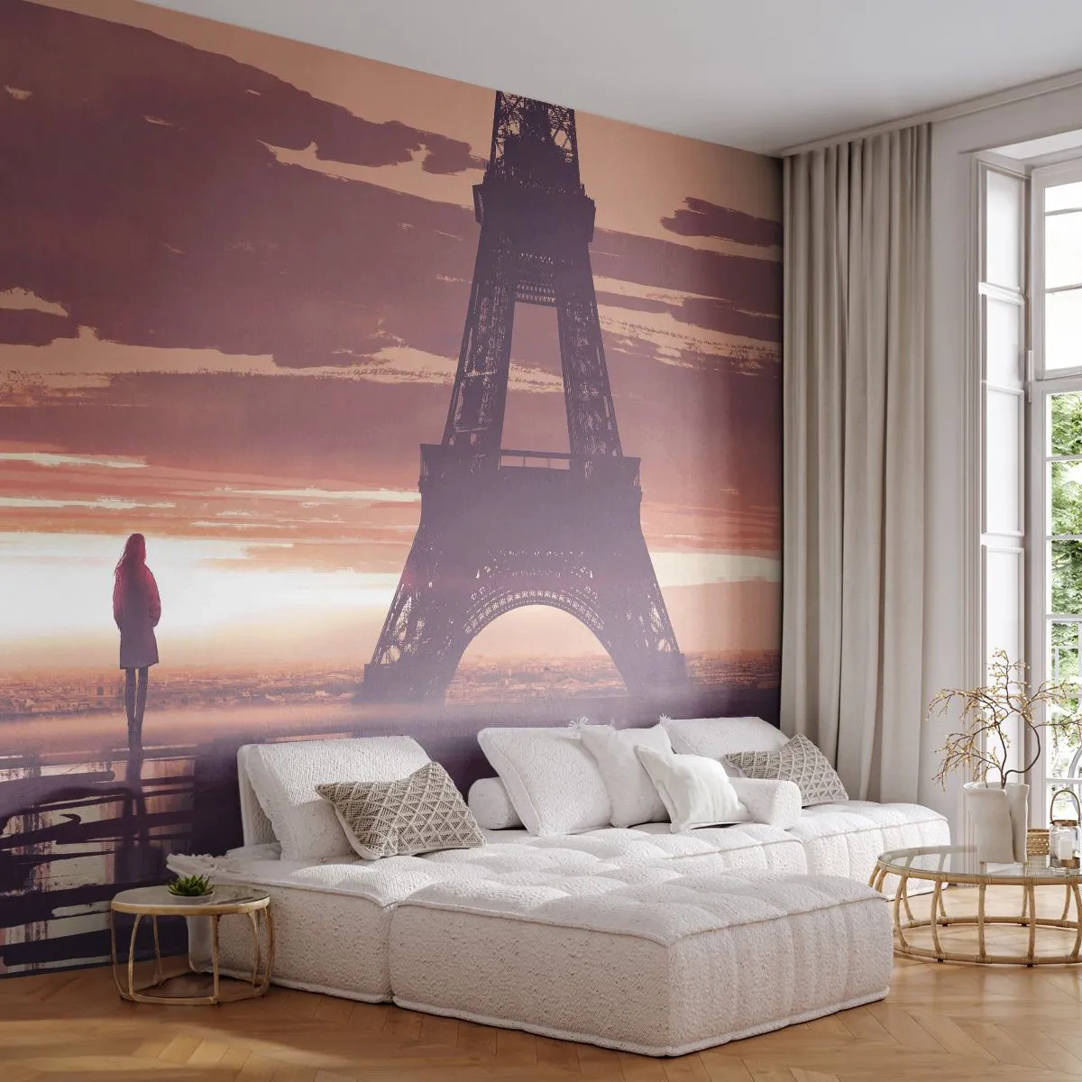 Fototapeta Standard Eco - Iba tie dve - Mesto, Eiffelova veža, Paríž - 400x280 cm