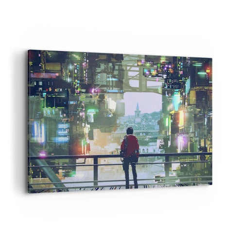 Obraz na plátne - Dva svety - 100x70 cm