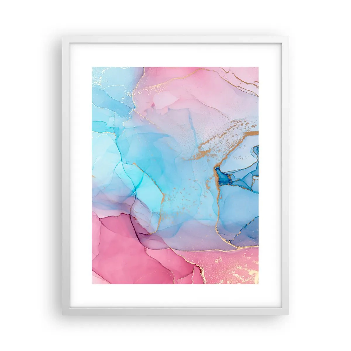 Plagát v bielom ráme - Stretávanie a prelínanie - 40x50 cm