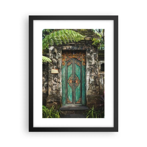 Plagát v čiernom ráme - Dvere do exotického sveta - 30x40 cm
