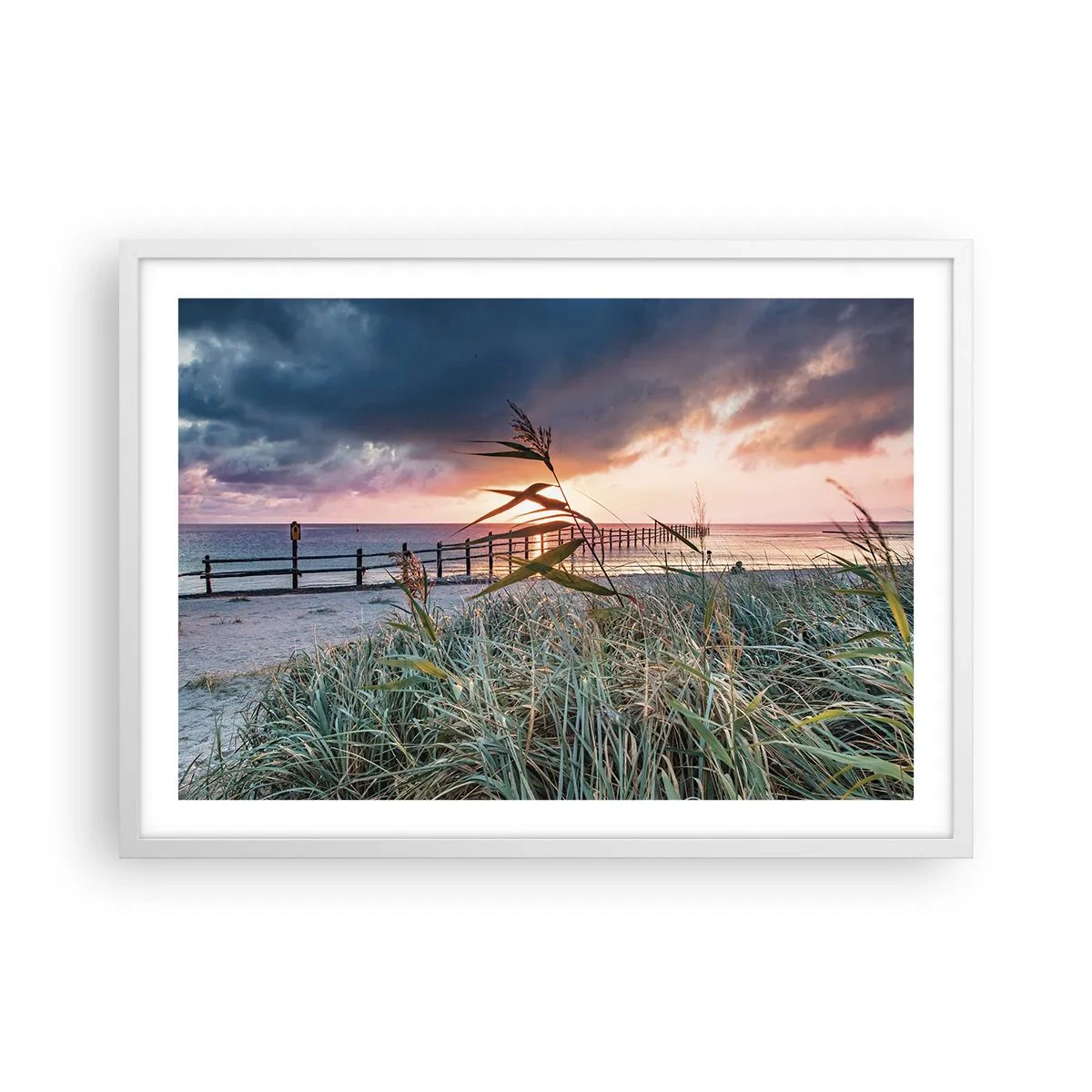 Plagát v bielom ráme - Neodviate vetrom - 70x50 cm