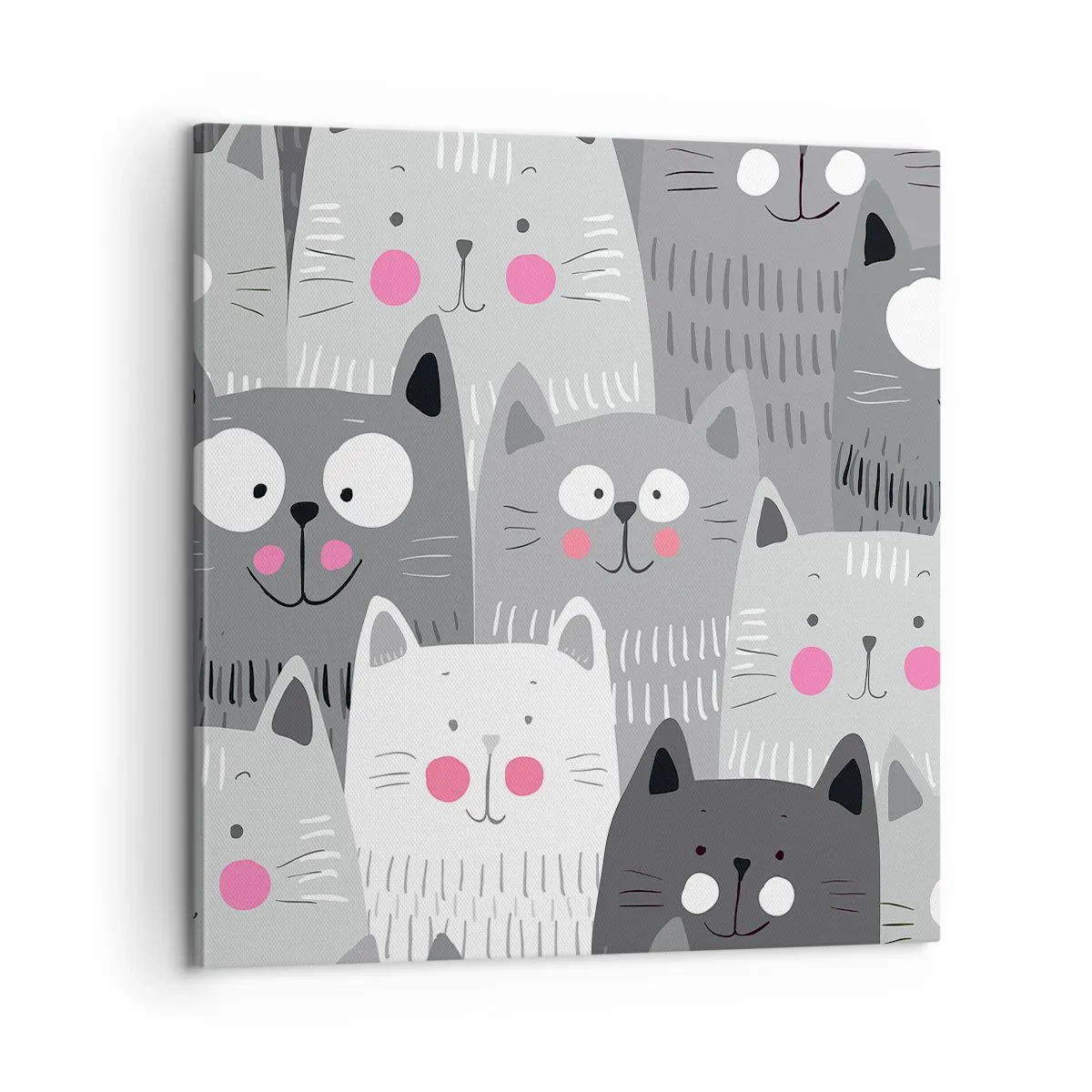 Obraz na plátne - Mačací svet - 60x60 cm