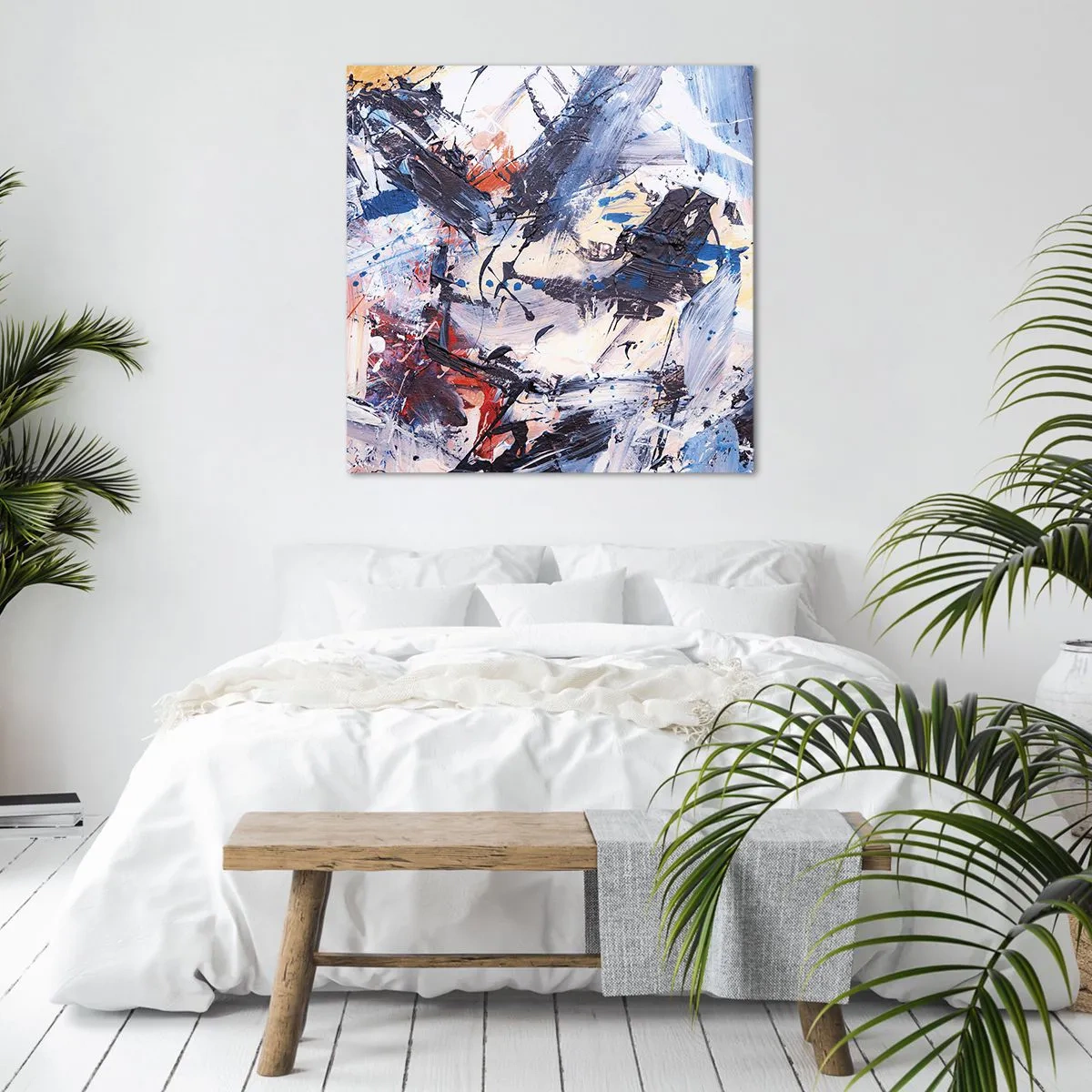 Obraz na plátne - Bláznivý tanec abstrakcie - 70x70 cm