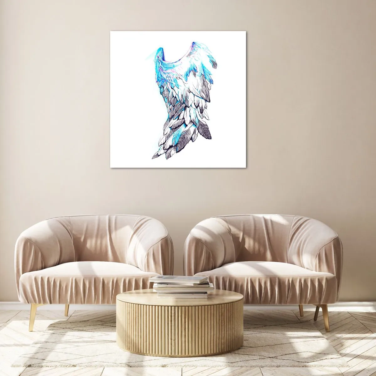 Obraz na skle - Potrebujem krídla - 60x60 cm