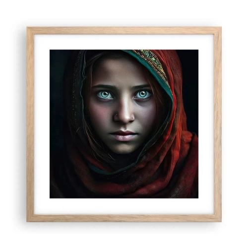 Plagát v ráme zo svetlého duba - Východná princezná - 40x40 cm