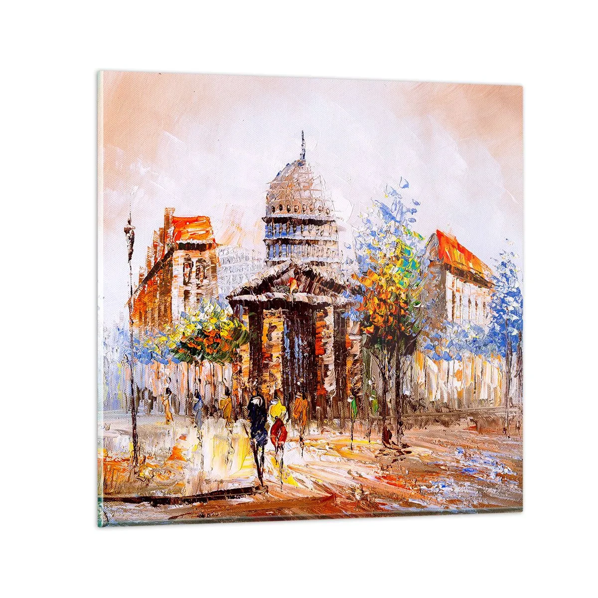 Obraz na skle - Parížska prechádzka - 30x30 cm