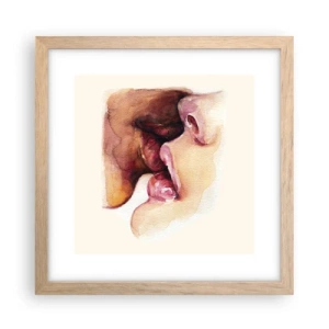 Plagát v ráme zo svetlého duba - Ako noc a deň, zem a nebo - 30x30 cm