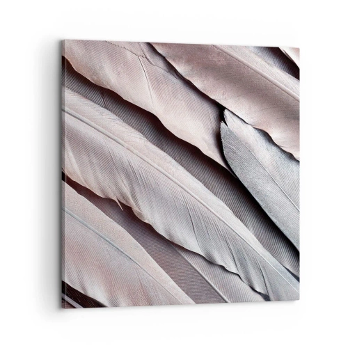 Obraz na plátne - V ružovej a striebornej - 60x60 cm