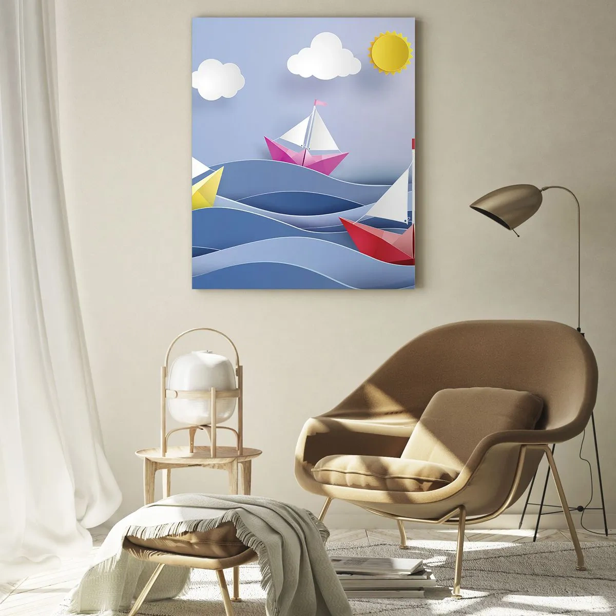 Obraz na skle - Ach, ako je príjemné hojdať sa na vlnách - 70x100 cm