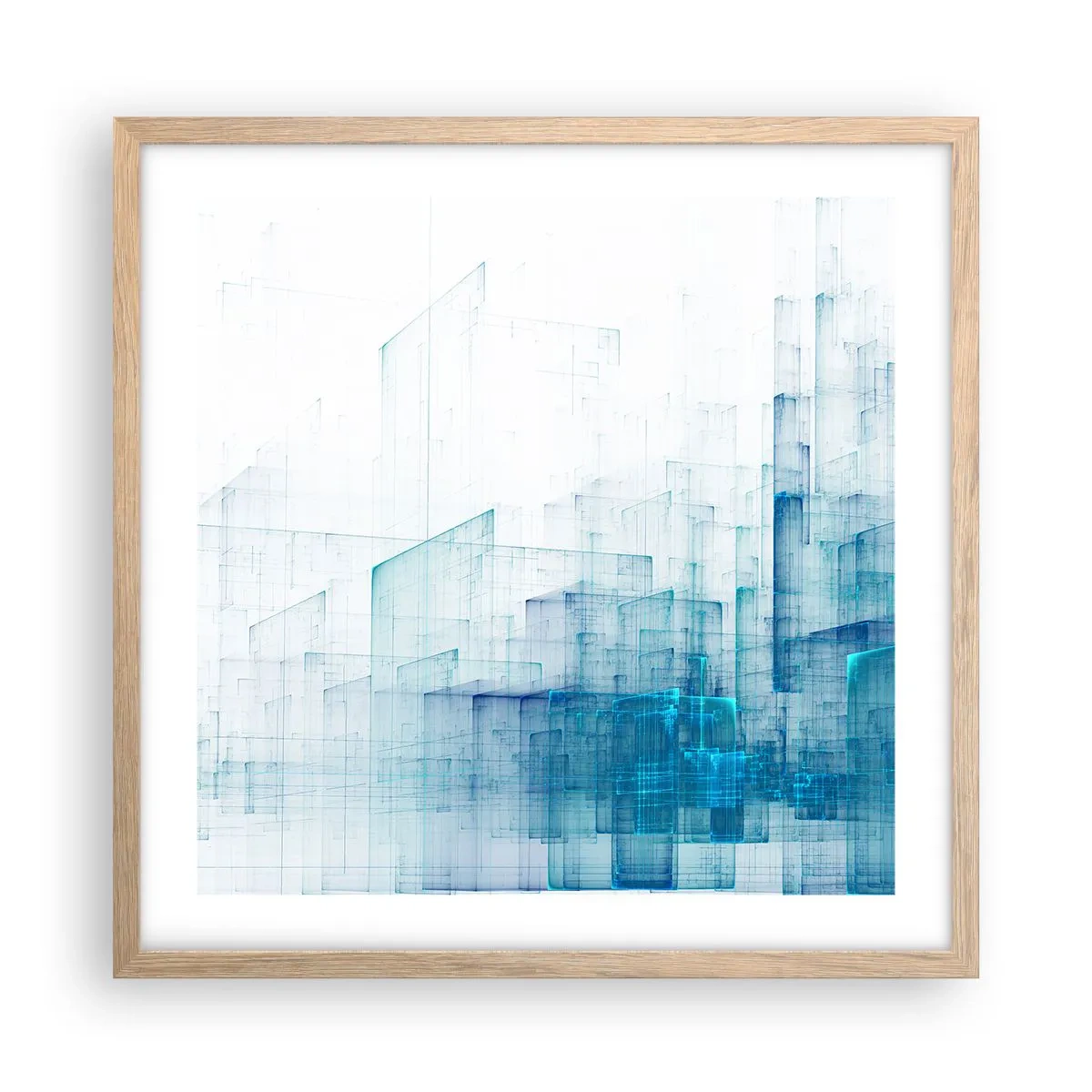 Plagát v ráme zo svetlého duba - Ako sa stal priestor - 50x50 cm