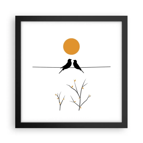 Plagát v čiernom ráme - Slávičí večer - 30x30 cm