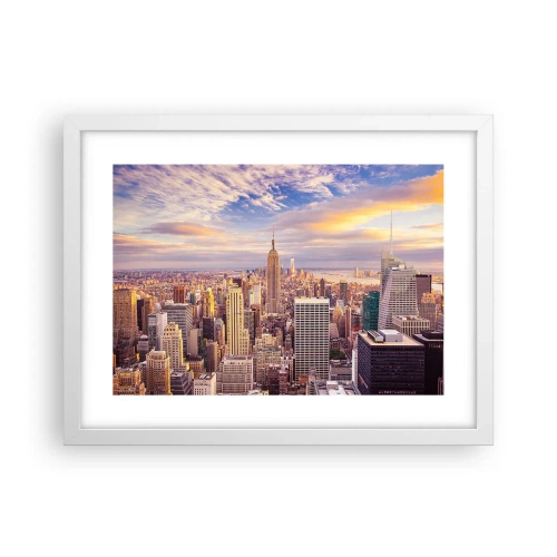 Plagát v bielom ráme - Dosiahnuť samotné oblaky - 40x30 cm